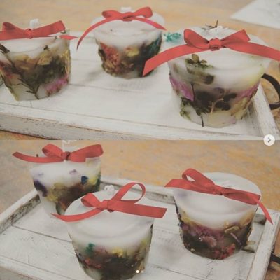 川越市社会福祉センターオアシス　キャンドル講座第１回目作品