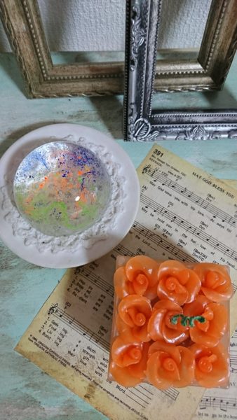 蝋で作る薔薇のキャンドル