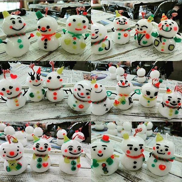 雪だるまキャンドル