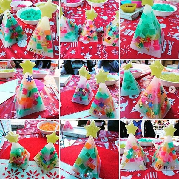 ウニクス川越にぎわいマルシェ作品クリスマスツリーキャンドル