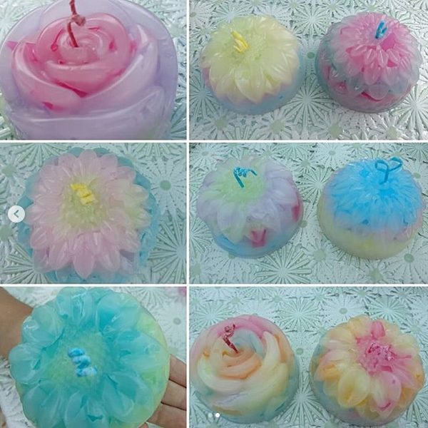 ウニクス川越にぎわいマルシェ作品お花のキャンドル