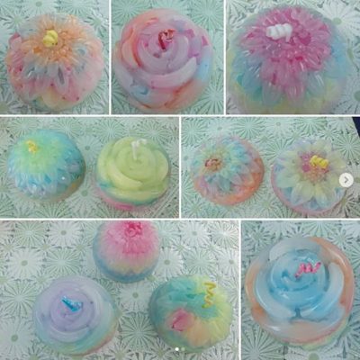 ウニクス川越にぎわいマルシェ作品お花のキャンドル