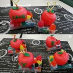 川越市社会福祉センターオアシス　出張講座第３回目作品リンゴキャンドル