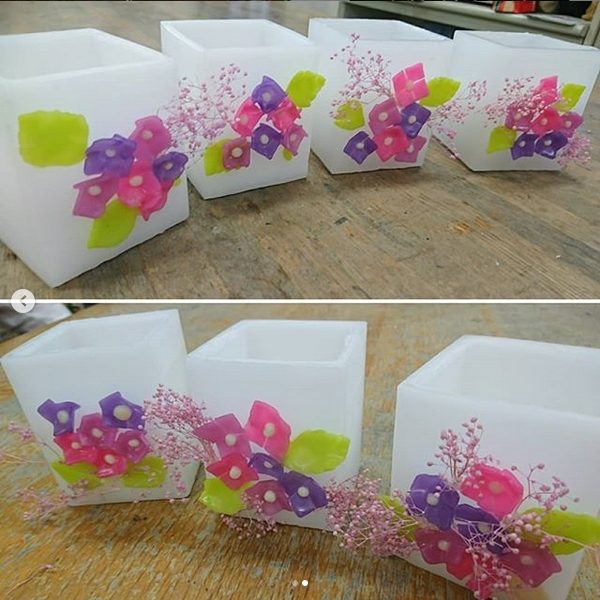 川越市社会福祉センターオアシスキャンドル講座第1回目作品