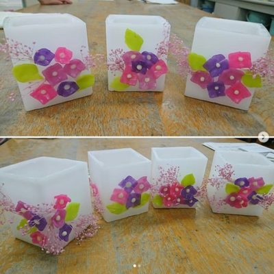 川越市社会福祉センターオアシスキャンドル講座第１回目作品