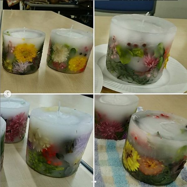 上尾市公民館ボタニカルキャンドル出張講座作品