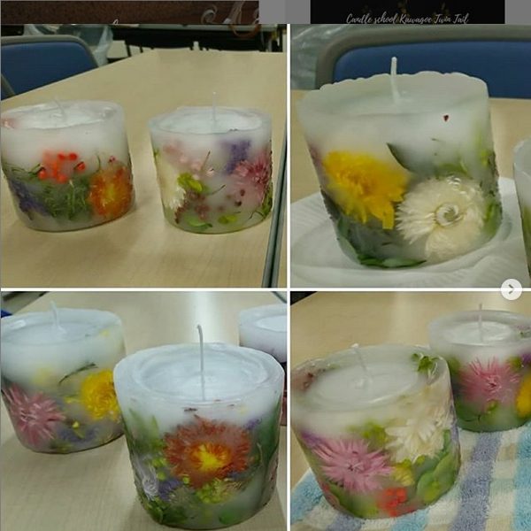 上尾市公民館ボタニカルキャンドル出張講座作品