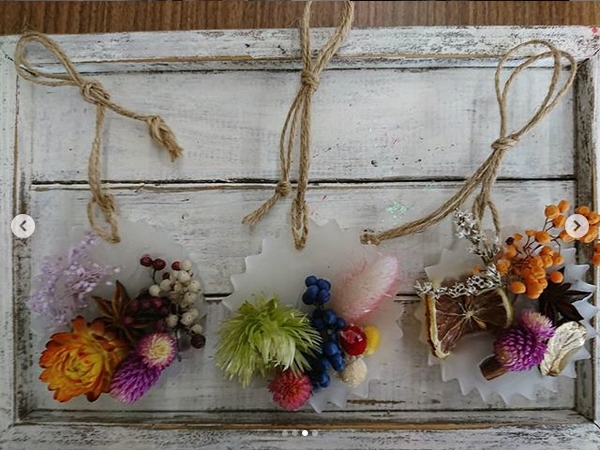 狭山市内小学校アロマワックスサシェ講座作品