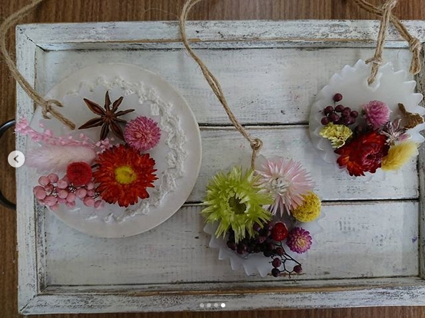 狭山市内小学校アロマワックスサシェ講座作品